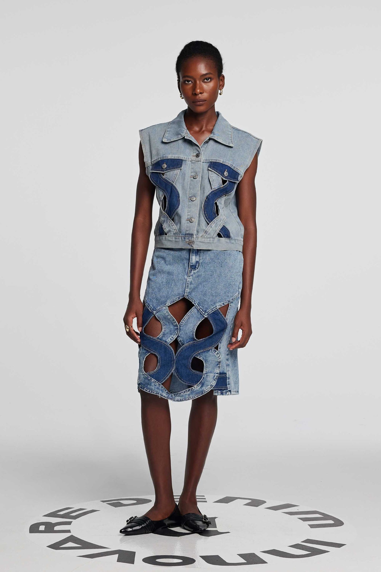 Madison Kesimli Denim Üst