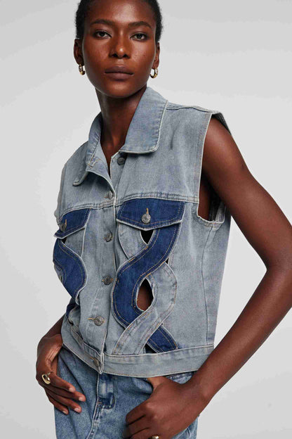 Madison Kesimli Denim Üst