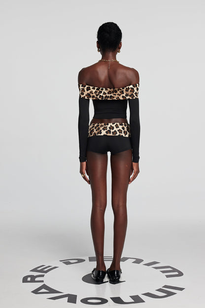 Ophelia Leopar Şort