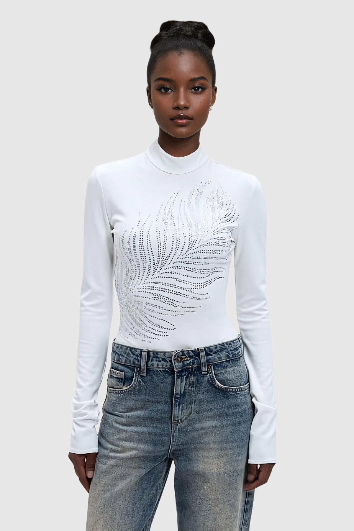 Quentin Taşlı Bodycon Bodysuit
