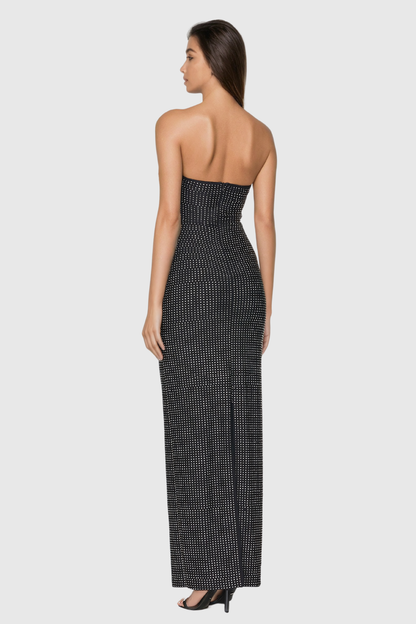 Salem Taşlı Bodycon Maxi Elbise