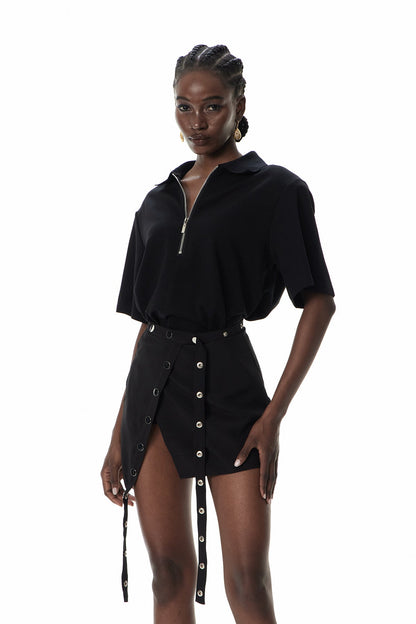 Yadira Yaka Süslemeli Deconstruct Etek Takımı