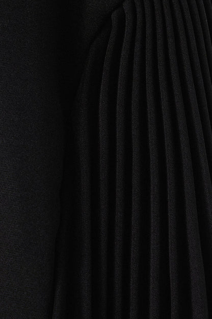 Zion Kolsuz Rüs Deconstruct Uzun Elbise Siyah